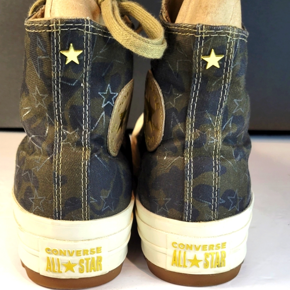 Converse High Top Ankle Boots in Dark Blue and Tan - Picture 5 of 12